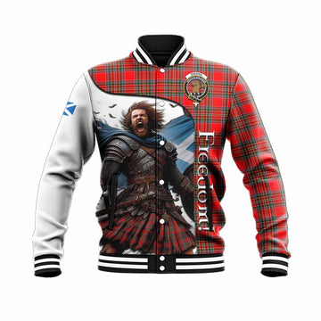 Binning Crest Tartan Baseball Jacket Inspired by the Freedom of Scottish Warrior Unisex - Tartan Vibes Clothing