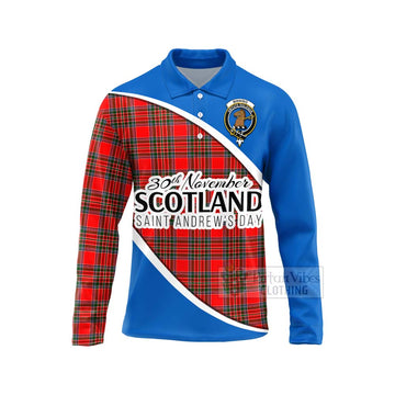 Binning Family Crest Tartan Long Sleeve Polo Shirt Celebrate Saint Andrew's Day in Style Unisex - Tartan Vibes Clothing