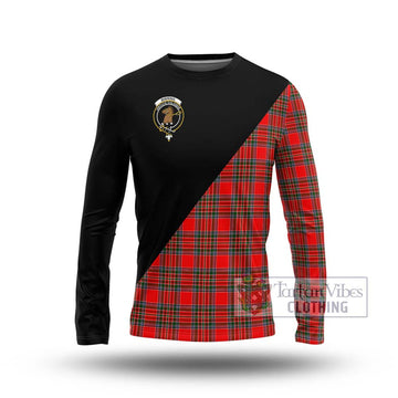 Binning Tartan Long Sleeve T-Shirt with Family Crest and Military Logo Style Unisex - Tartan Vibes Clothing
