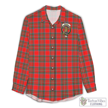 Binning Tartan Women's Casual Shirt with Family Crest Female - Tartan Vibes Clothing