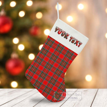 Binning Tartan Christmas Stocking with Personalized Text