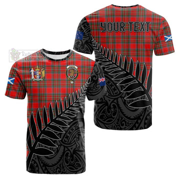 Binning Crest Tartan Cotton T-shirt with New Zealand Silver Fern Half Style Kid's Shirt - Tartan Vibes Clothing