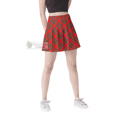 Binning Tartan Women's Plated Mini Skirt Cross Style