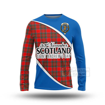 Binning Family Crest Tartan Long Sleeve T-Shirt Celebrate Saint Andrew's Day in Style Unisex - Tartan Vibes Clothing