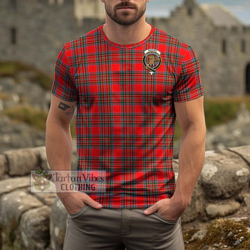 Binning Tartan Cotton T-Shirt with Family Crest Kid's Shirt - Tartan Vibes Clothing