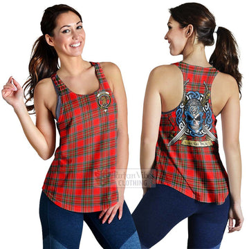 Binning Tartan Women's Racerback Tanks with Family Crest Celtic Skull Style 4XL - Tartan Vibes Clothing