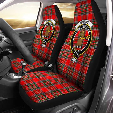 Binning Tartan Car Seat Cover with Family Crest One Size - Tartan Vibes Clothing