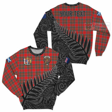 Binning Crest Tartan Sweatshirt with New Zealand Silver Fern Half Style Unisex - Tartan Vibes Clothing