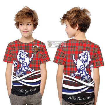 Binning Tartan Kid T-Shirt with Alba Gu Brath Regal Lion Emblem Youth XL Size14 - Tartan Vibes Clothing