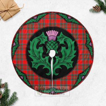 Binning Tartan Christmas Tree Skirt Scottish Thistle Style Casual Tree Skirts - Tartan Vibes Clothing