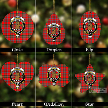 Binning Tartan Christmas Aluminium Ornament with Family Crest Aluminium - Tartan Vibes Clothing