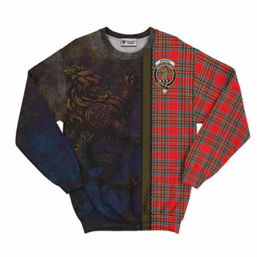 Binning Tartan Family Crest Sweatshirt Alba Gu Brath Be Brave Lion Ancient Style Unisex - Tartan Vibes Clothing