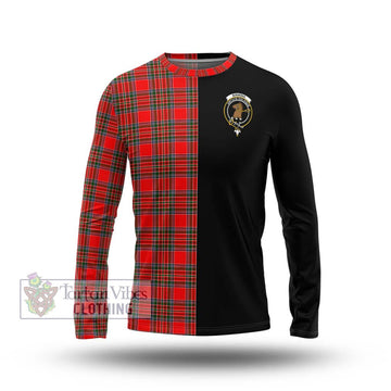 Binning Tartan Long Sleeve T-Shirt with Family Crest and Half Of Me Style Unisex - Tartan Vibes Clothing