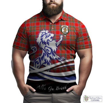 Binning Tartan Polo Shirt with Alba Gu Brath Regal Lion Emblem Kid - Tartan Vibes Clothing