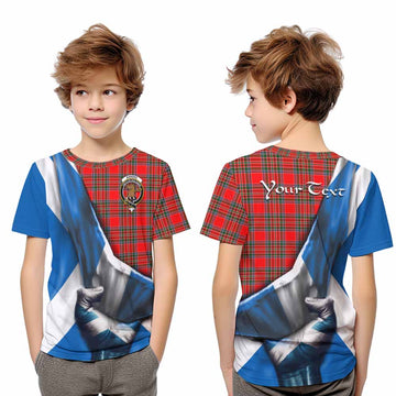 Binning Tartan Kid T-Shirt with Family Crest Scotland Patriotic Style Youth XL Size14 - Tartan Vibes Clothing