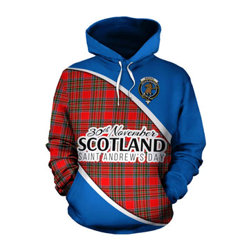Binning Family Crest Tartan Cotton Hoodie Celebrate Saint Andrew's Day in Style Pullover Hoodie XS - Tartan Vibes Clothing