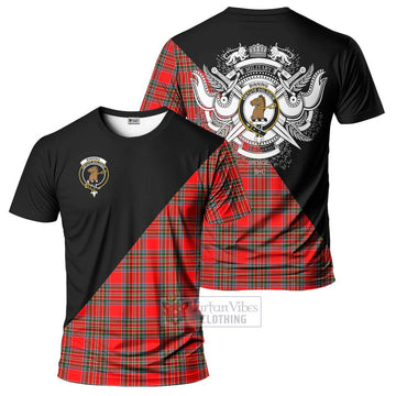 Binning Tartan T-Shirt with Family Crest and Military Logo Style Kid's Shirt - Tartan Vibes Clothing