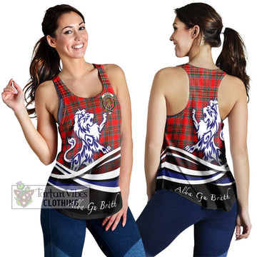 Binning Tartan Women's Racerback Tanks with Alba Gu Brath Regal Lion Emblem 4XL - Tartan Vibes Clothing