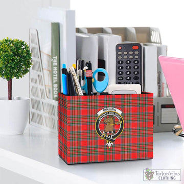Binning Tartan Pen Holder with Family Crest One Size 5.9"(L)*2.7"(W)*4.3"(H) - Tartan Vibes Clothing