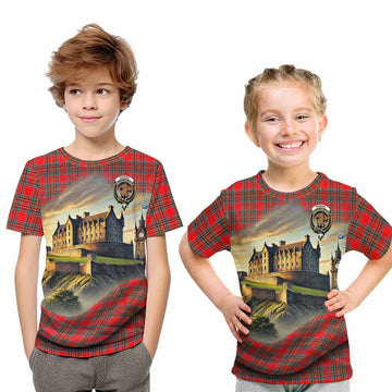Binning Tartan Family Crest Kid T-Shirt with Scottish Ancient Castle Style Youth XL Size14 - Tartan Vibes Clothing