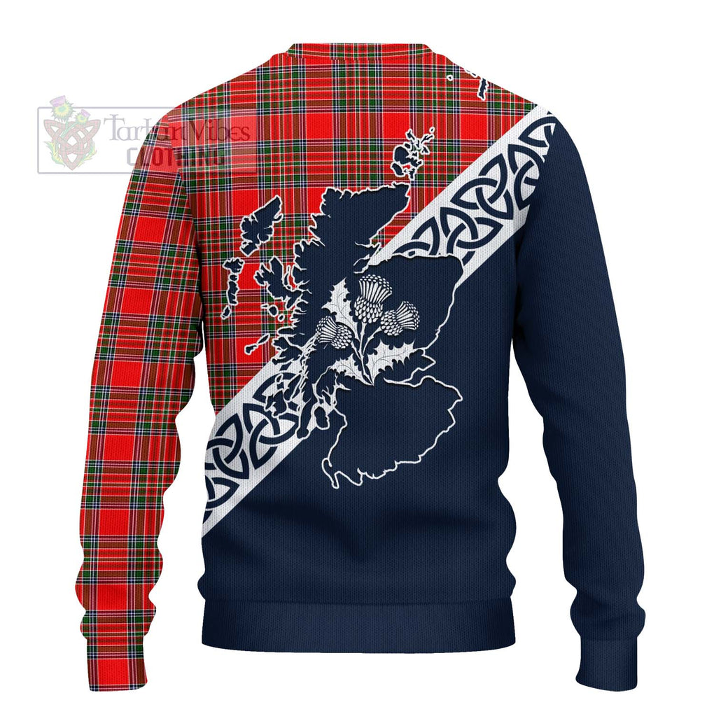 Binning Tartan Ugly Sweater Featuring Thistle and Scotland Map - Tartan Vibes Clothing