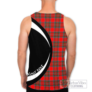 Binning Tartan Men's Tank Top with Family Crest Circle Style - Tartan Vibes Clothing