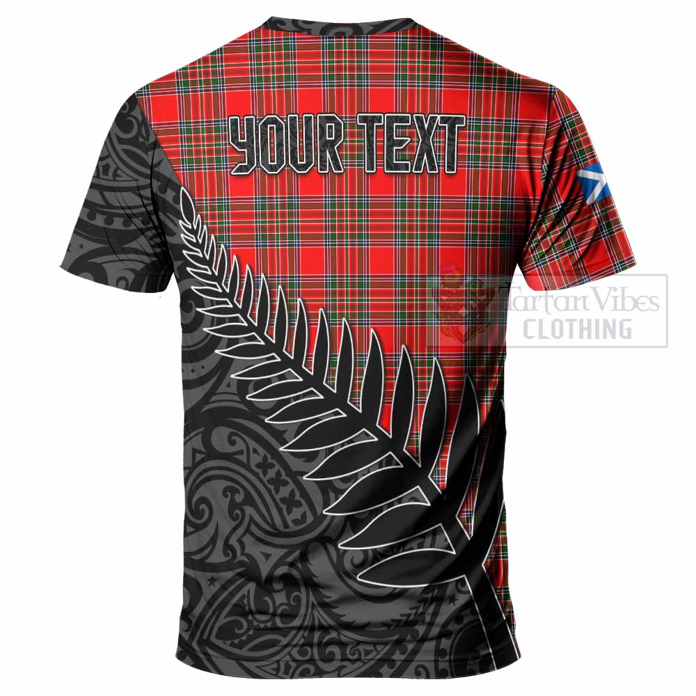 Binning Crest Tartan T-Shirt with New Zealand Silver Fern Half Style - Tartan Vibes Clothing