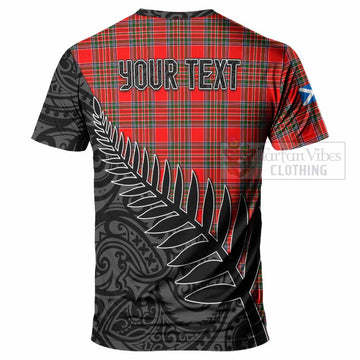 Binning Crest Tartan T-Shirt with New Zealand Silver Fern Half Style - Tartan Vibes Clothing