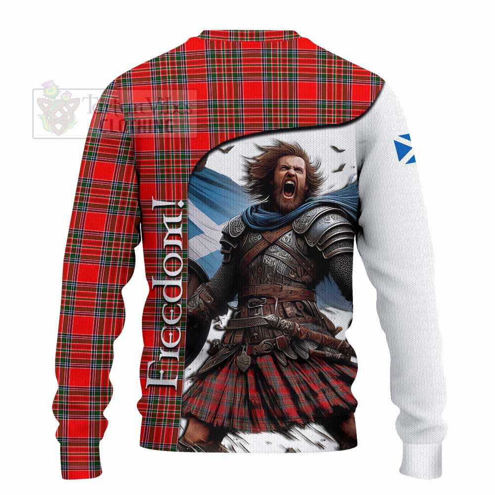 Binning Crest Tartan Knitted Sweater Inspired by the Freedom of Scottish Warrior - Tartan Vibes Clothing