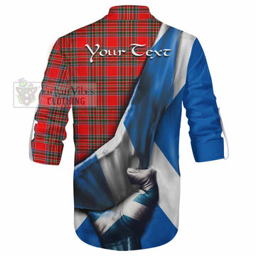 Binning Tartan Ghillie Kilt Shirt with Family Crest Scotland Patriotic Style - Tartan Vibes Clothing