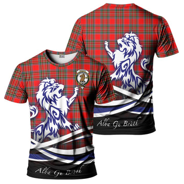 Binning Tartan T-Shirt with Alba Gu Brath Regal Lion Emblem - Tartan Vibes Clothing