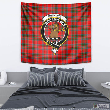 Binning Tartan Tapestry Wall Hanging and Home Decor for Room with Family Crest