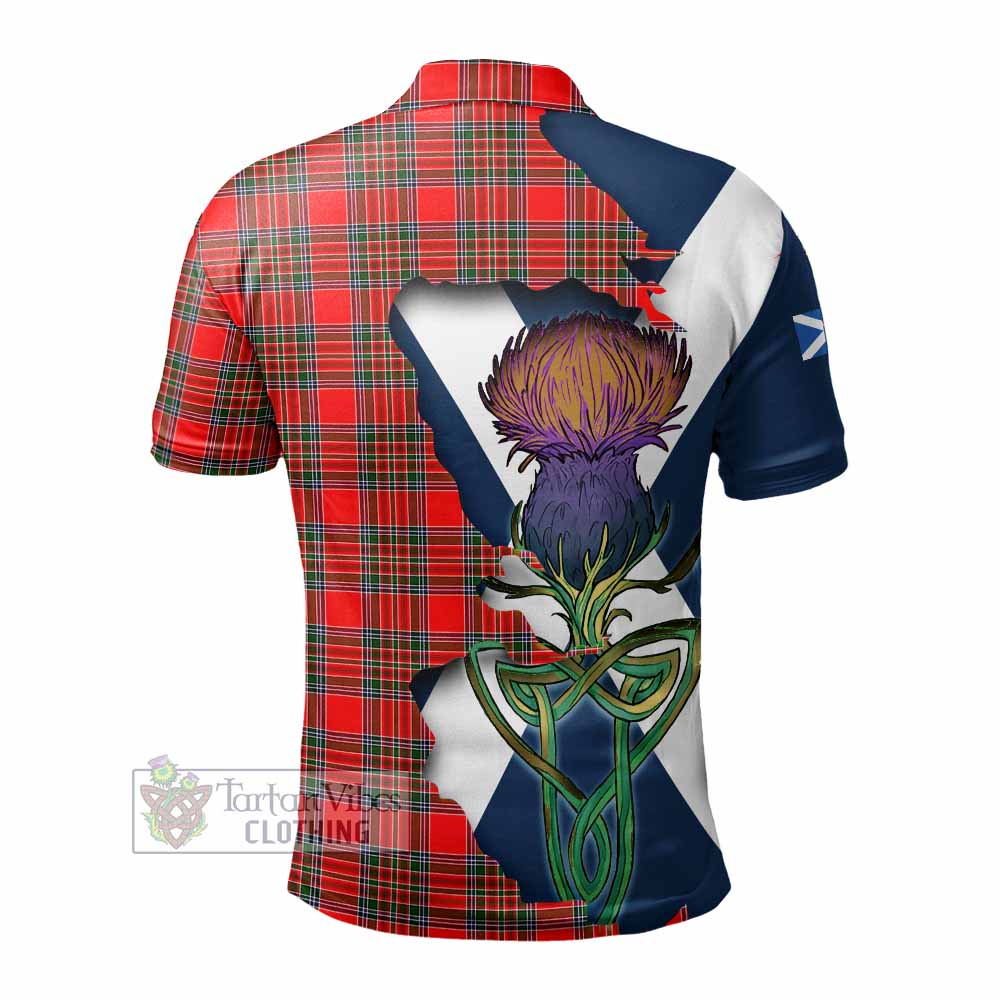 Tartan Vibes Clothing Binning Tartan Family Crest Polo Shirt Scottish Thistle Celtic Inspired