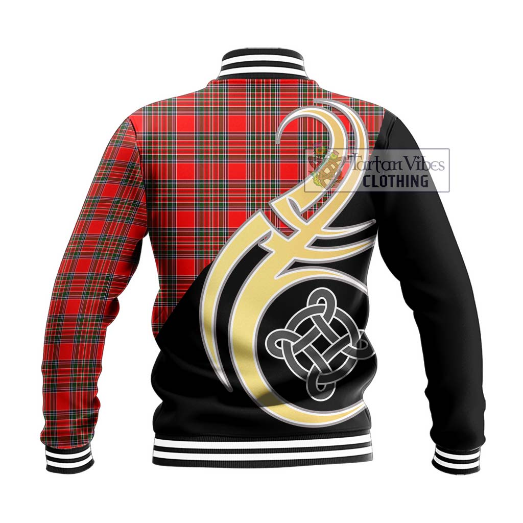Binning Tartan Baseball Jacket with Family Crest and Celtic Symbol Style - Tartan Vibes Clothing