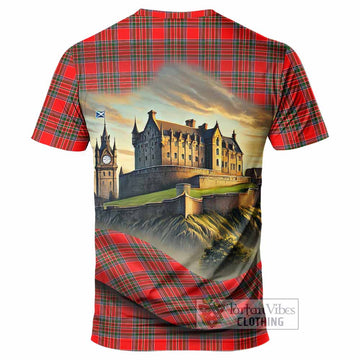 Binning Tartan Family Crest T-Shirt with Scottish Ancient Castle Style - Tartan Vibes Clothing