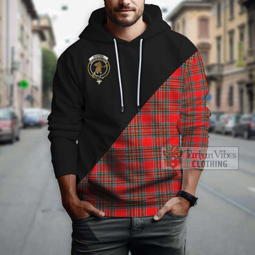 Binning Tartan Hoodie with Family Crest and Military Logo Style - Tartan Vibes Clothing