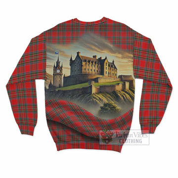 Binning Tartan Family Crest Sweatshirt with Scottish Ancient Castle Style - Tartan Vibes Clothing