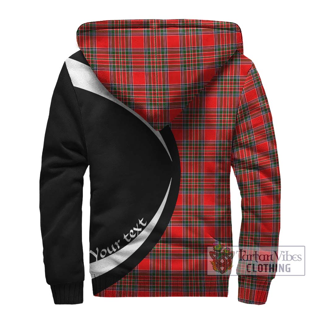 Binning Tartan Sherpa Hoodie with Family Crest Circle Style - Tartan Vibes Clothing