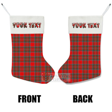 Binning Tartan Christmas Stocking with Personalized Text