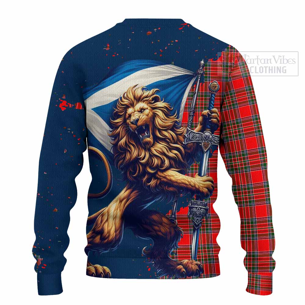 Binning Tartan Family Crest Knitted Sweater with Scottish Majestic Lion - Tartan Vibes Clothing