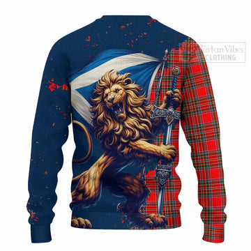 Binning Tartan Family Crest Knitted Sweater with Scottish Majestic Lion - Tartan Vibes Clothing