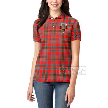 Binning Tartan Women's Polo Shirt with Family Crest Celtic Skull Style - Tartan Vibes Clothing