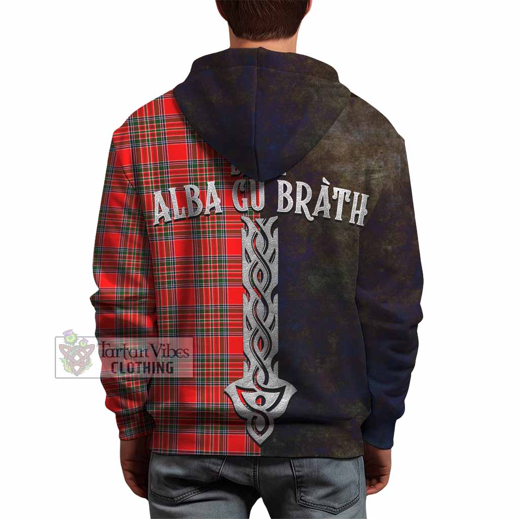 Binning Tartan Family Crest Hoodie Alba Gu Brath Be Brave Lion Ancient Style - Tartan Vibes Clothing