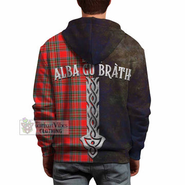 Binning Tartan Family Crest Hoodie Alba Gu Brath Be Brave Lion Ancient Style - Tartan Vibes Clothing