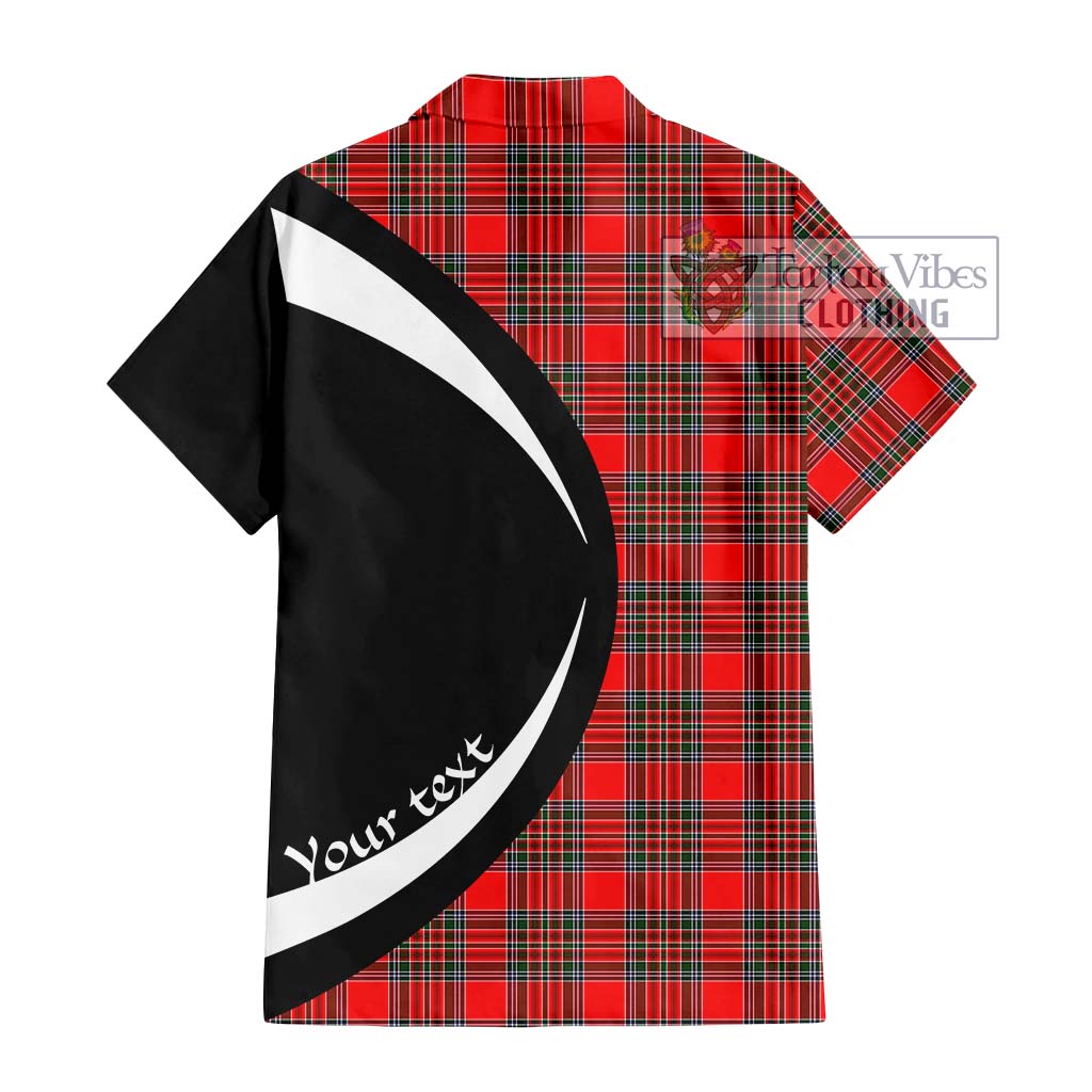 Binning Tartan Hawaiian Shirt with Family Crest Circle Style - Tartan Vibes Clothing