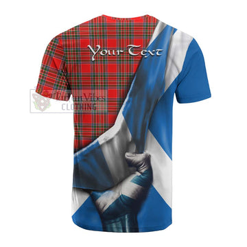 Binning Tartan Cotton T-shirt with Family Crest Scotland Patriotic Style - Tartan Vibes Clothing