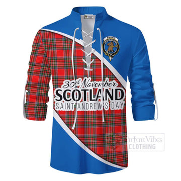 Binning Family Crest Tartan Ghillie Kilt Shirt Celebrate Saint Andrew's Day in Style - Tartan Vibes Clothing
