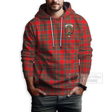 Binning Tartan Hoodie with Family Crest Celtic Skull Style - Tartan Vibes Clothing