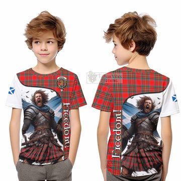 Binning Crest Tartan Kid T-Shirt Inspired by the Freedom of Scottish Warrior - Tartan Vibes Clothing