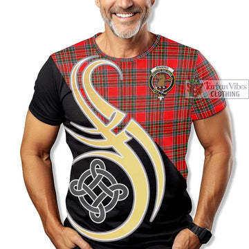 Binning Tartan T-Shirt with Family Crest and Celtic Symbol Style - Tartan Vibes Clothing